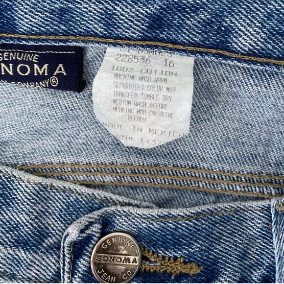 Y2K Carpenter Baggy Wide Leg Light Wash Jeans Womens 16 Vintage - Picture 5 of 5